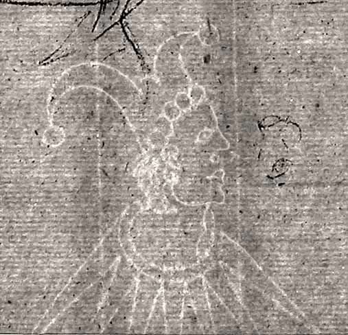 Watermark of a jester in fool's cap