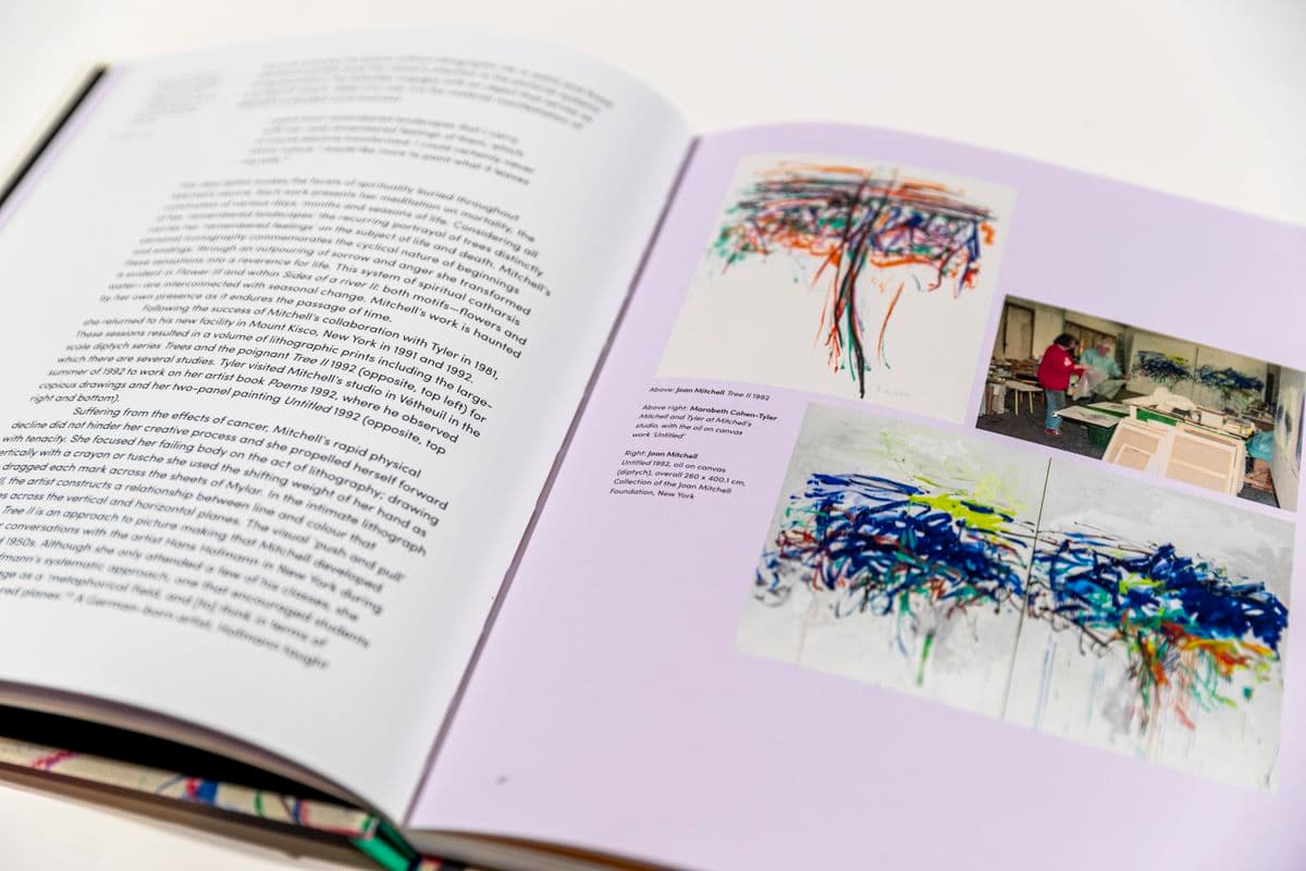 Photo of Inner contents of Joan Mitchell catalogue