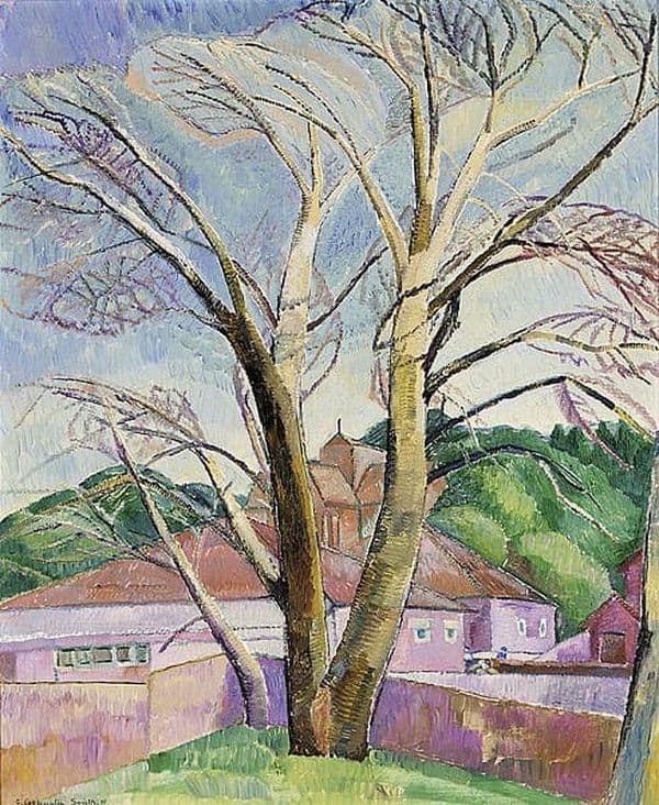 A painting of a tree