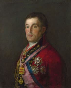 Oil painting of a man wearing military garb and medals.