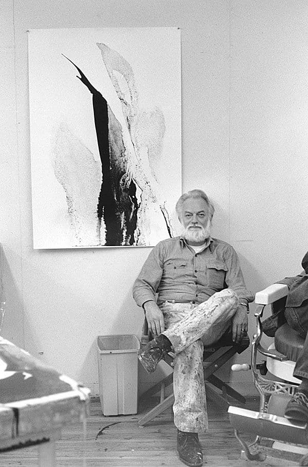 Black and white photograph of Paul Jenkins