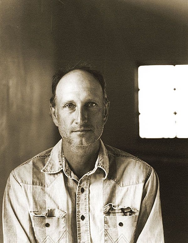 Black and white photograph of Bruce Nauman