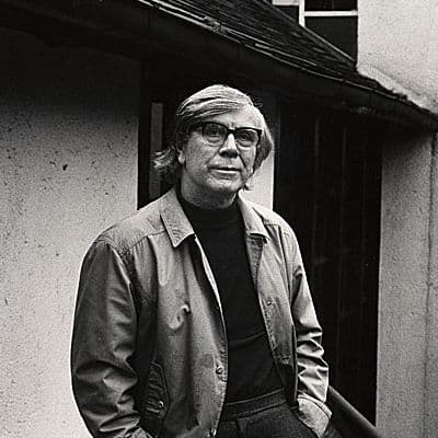 Black and white portrait photo of George Rickey