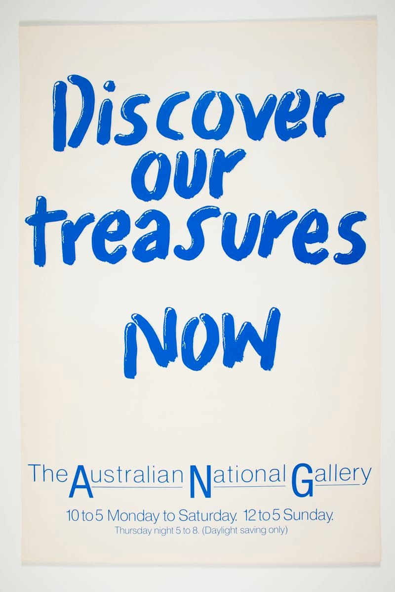 Photograph of poster with coloured text