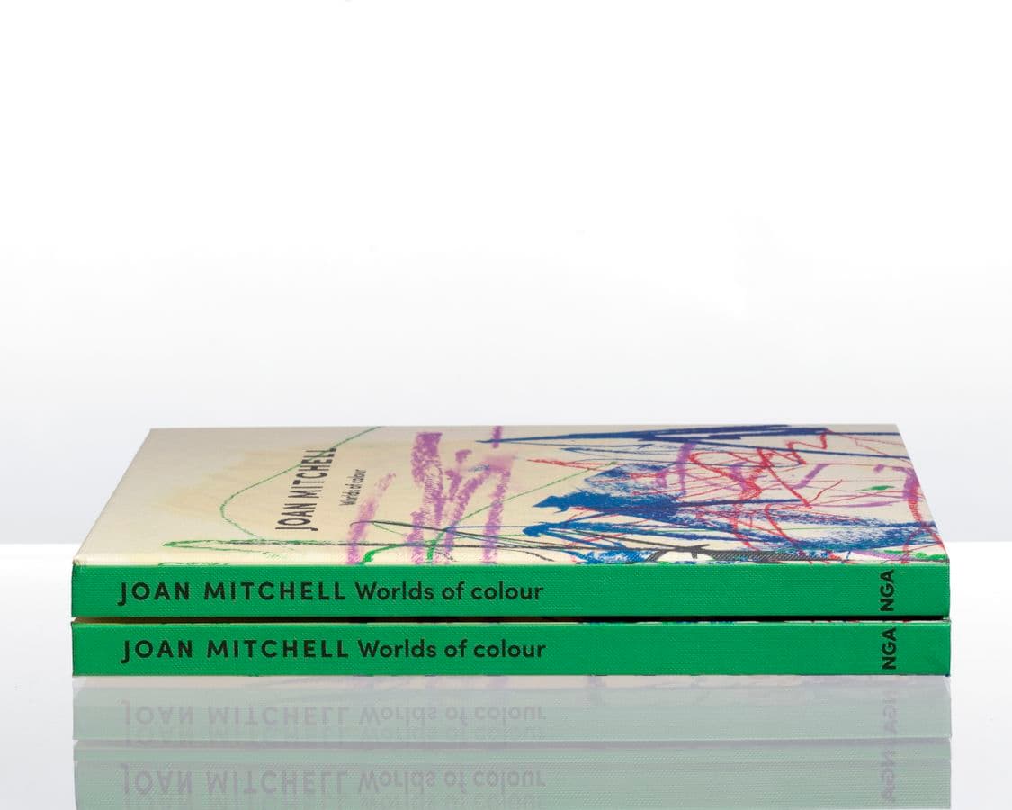 2 Joan Mitchell catalogue covers stacked on top of each other