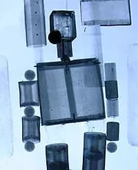 X-ray image of Alexandra Exter's 'Sandwich man'