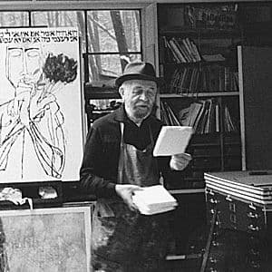 Black and white photograph of Ben Shahn