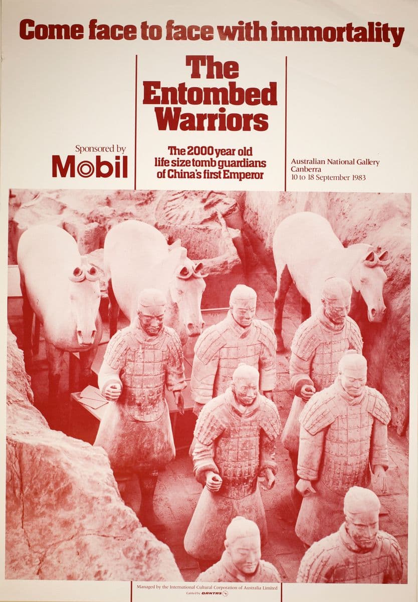 Poster for entombed warriors exhibition