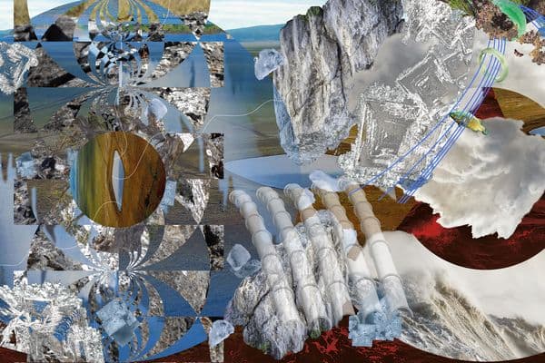 Detail of artist's work.