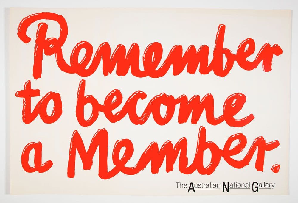 Poster reading "Remember to become a member"