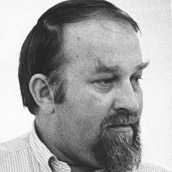 Black and white photograph of Edward Kienholz