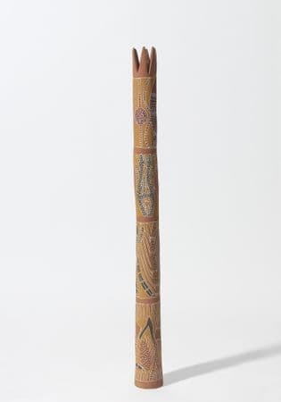 Painted hollow burial log