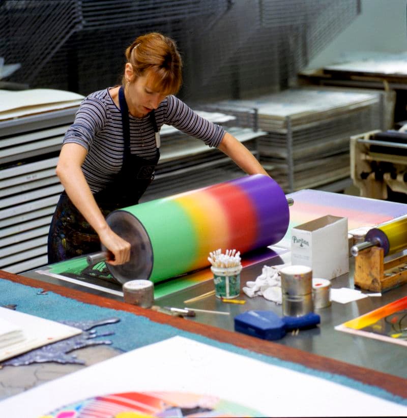 Photo of rainbow roll being prepared