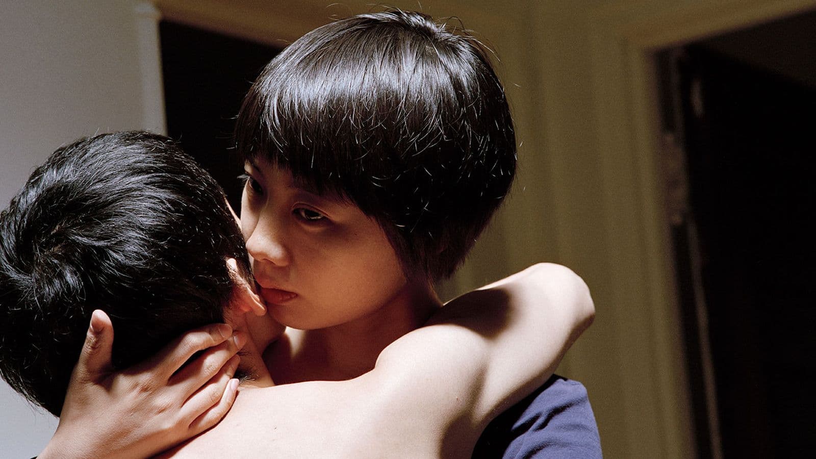 Photo of two people hugging