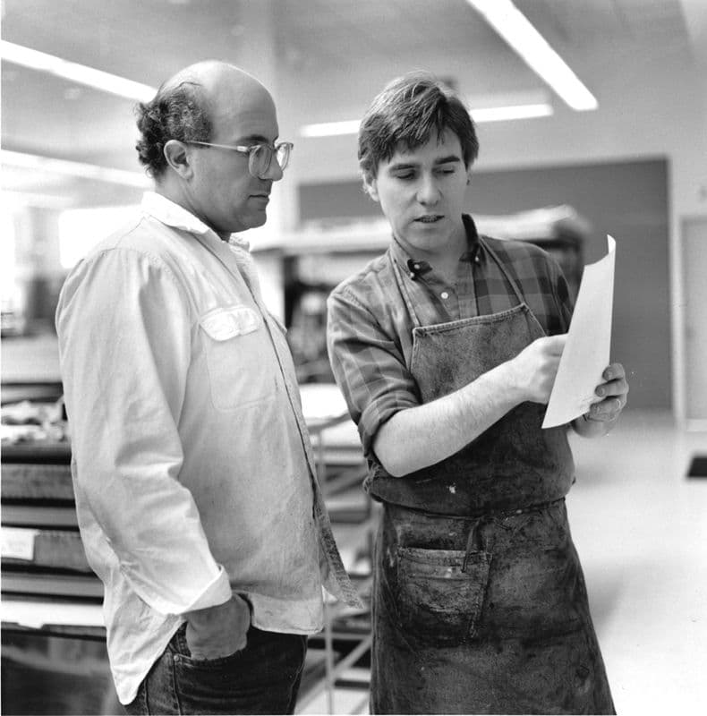 Black and white photograph of John Newman and Anthony Kirk