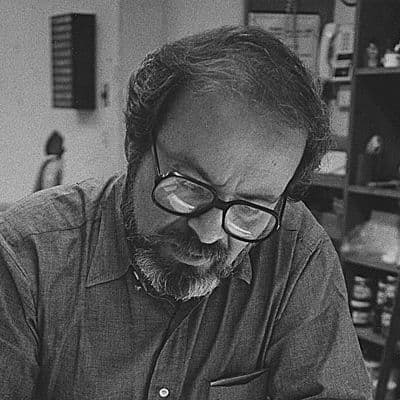 Black and white photograph of Maurice Sendak