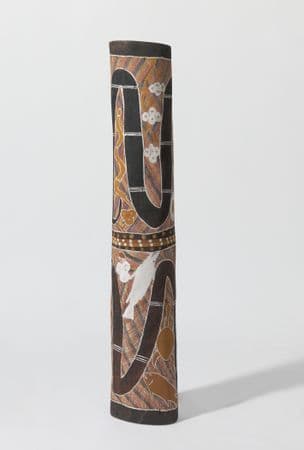 Painted hollow burial log