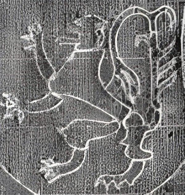 Detail from the Lion Rampant watermark