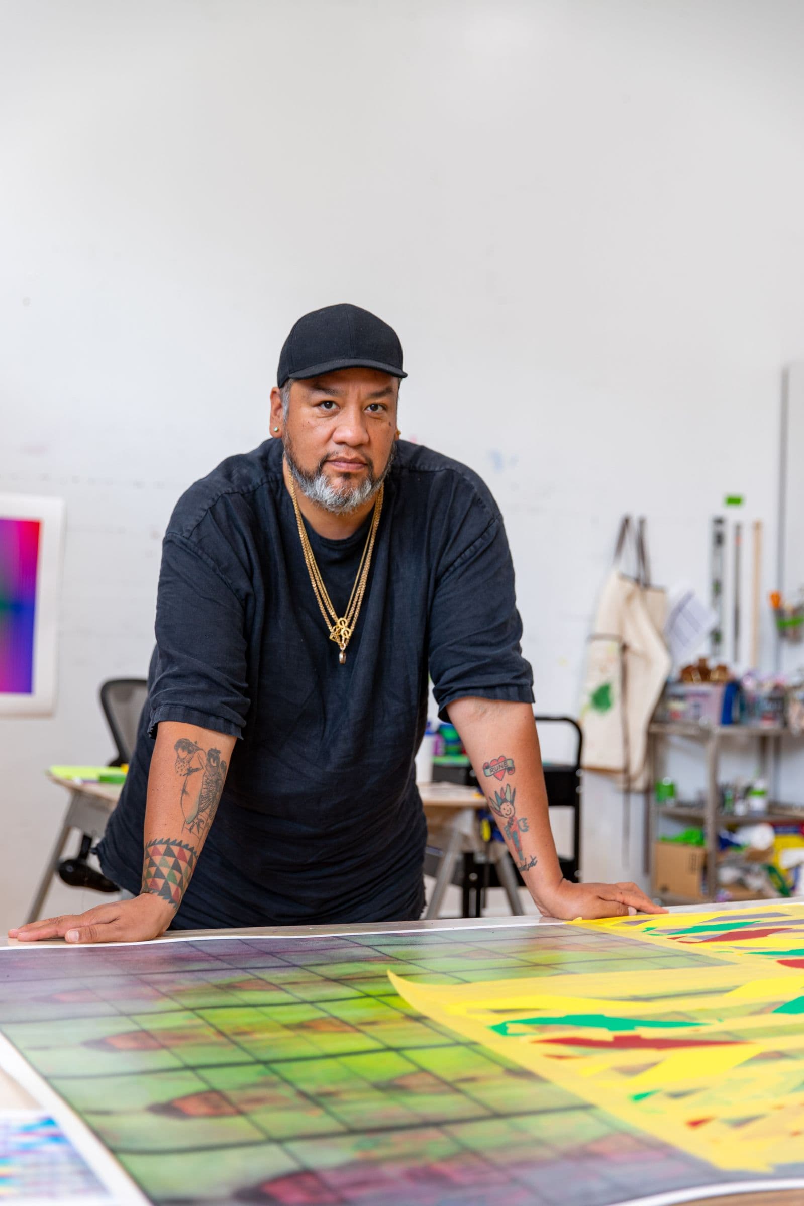 A headshot of artist Jeffrey Gibson