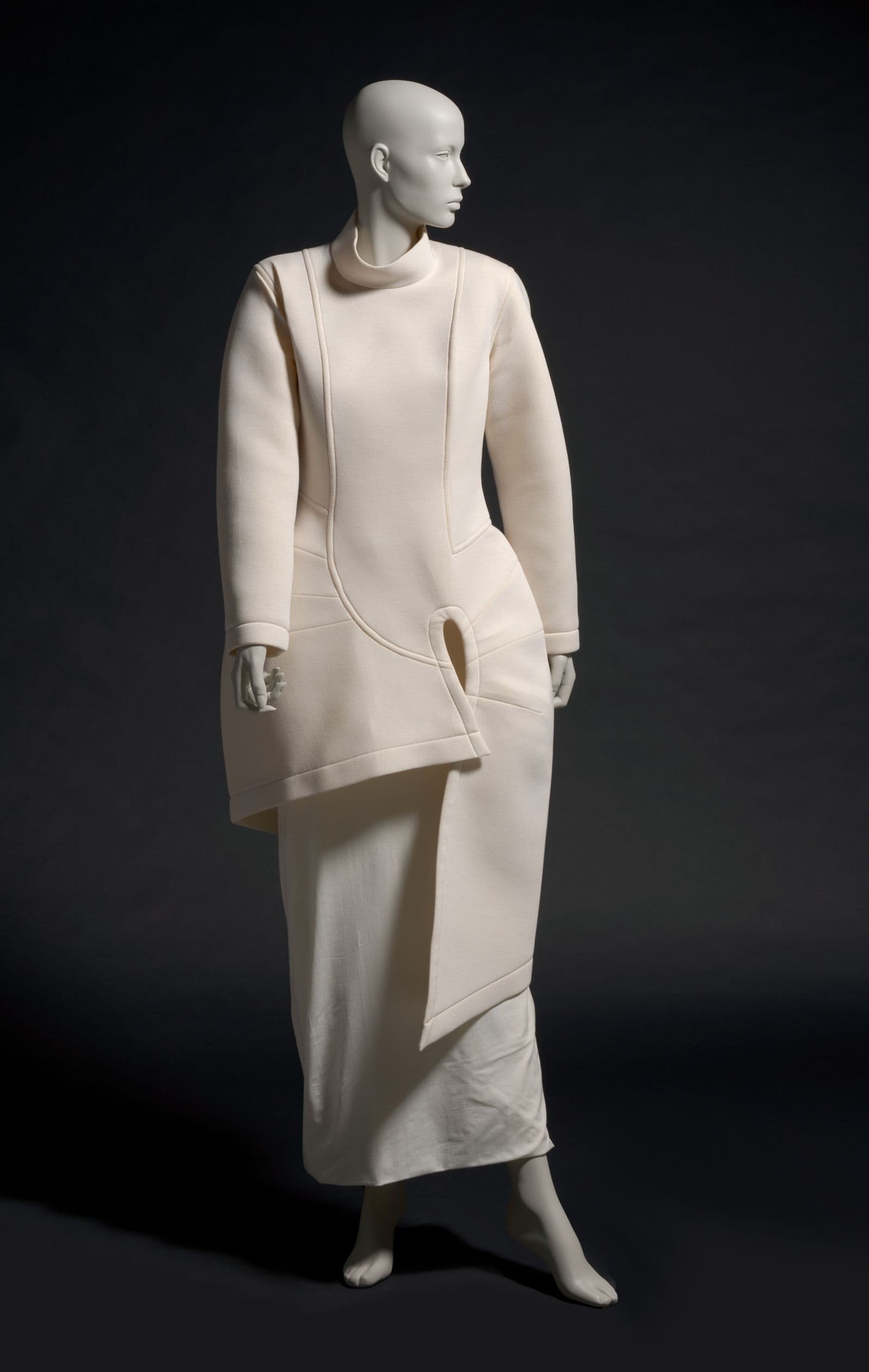 Photo of Avant Garde white dress and skirt on mannequin