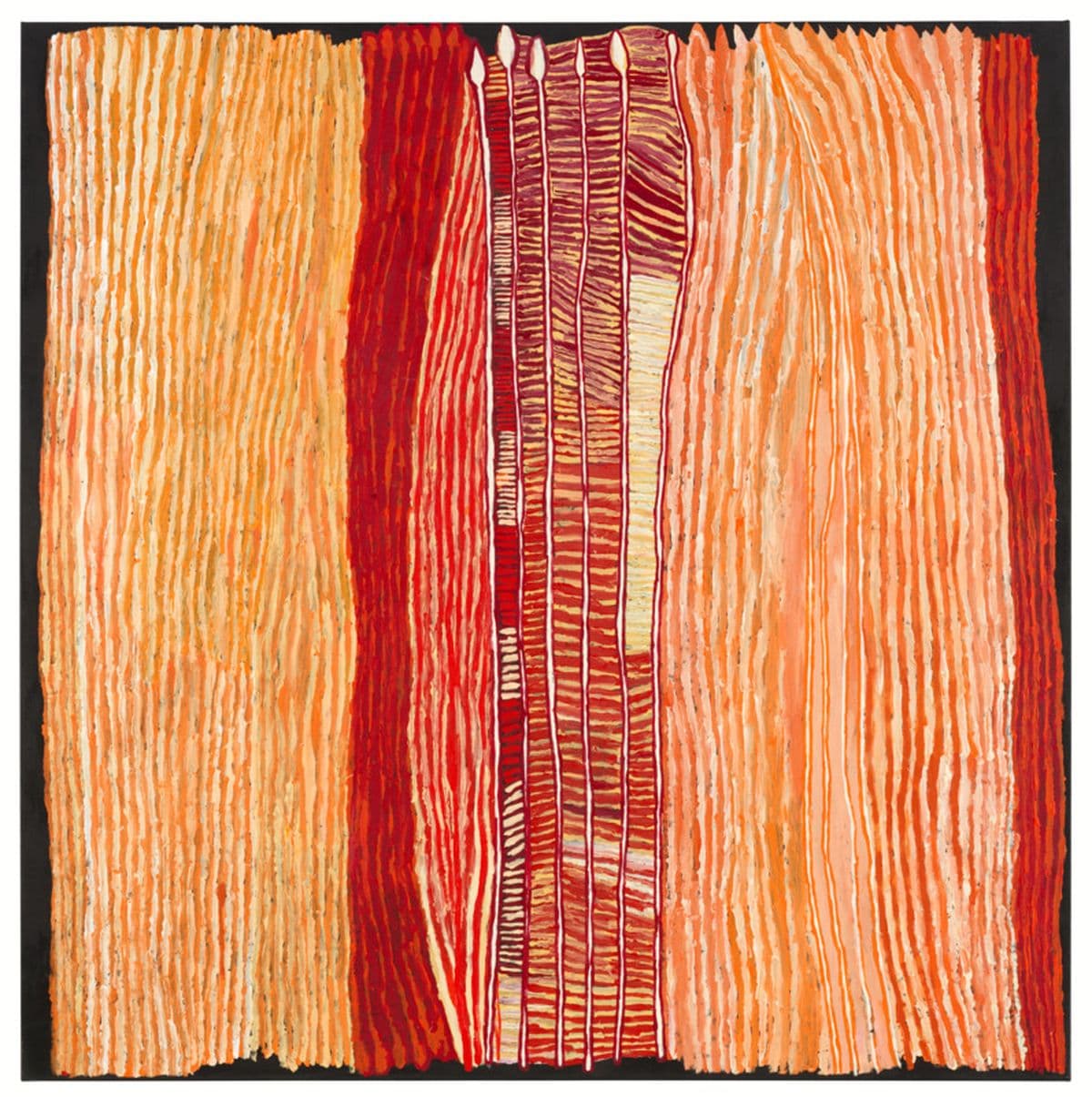 A painting of many spears