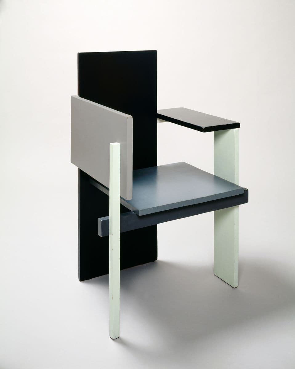 Black and white. Geometric chair.