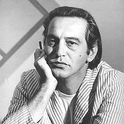 Black and white photograph of Allan D'arcangelo