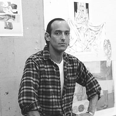 Black and white photograph of David Salle