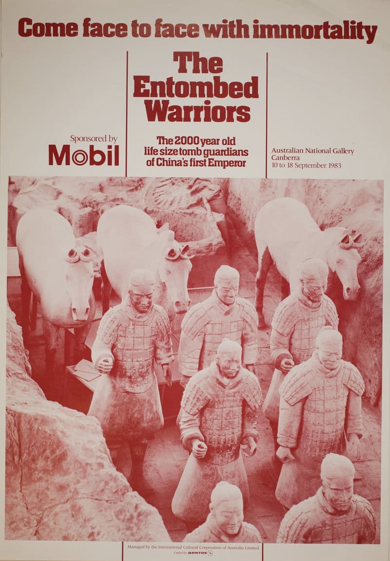 Photograph of poster on Terracotta warrior exhibition
