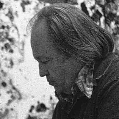 Black and white photograph of Sam Francis
