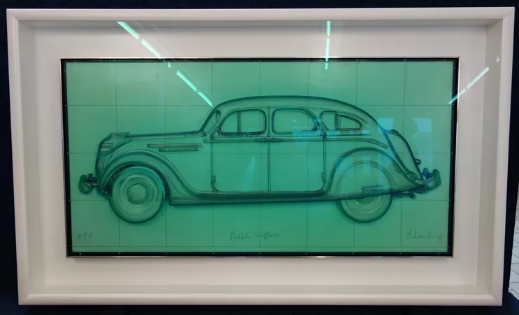 Photograph of Profile Airflow post-treatment in its custom-built frame of powder-coated aluminium and Perspex