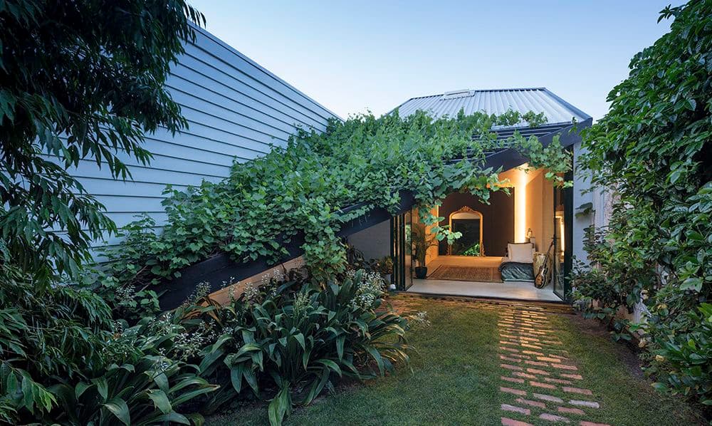 Photograph of domestic building with garden roof