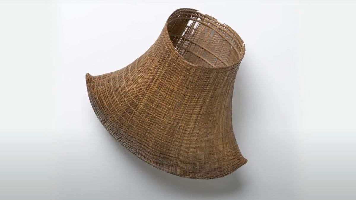 Video still of a woven basket.