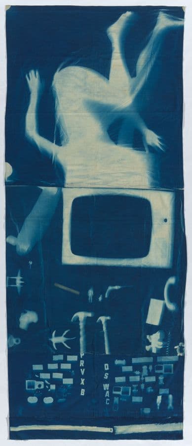 abstract inverted photograph showing various objects