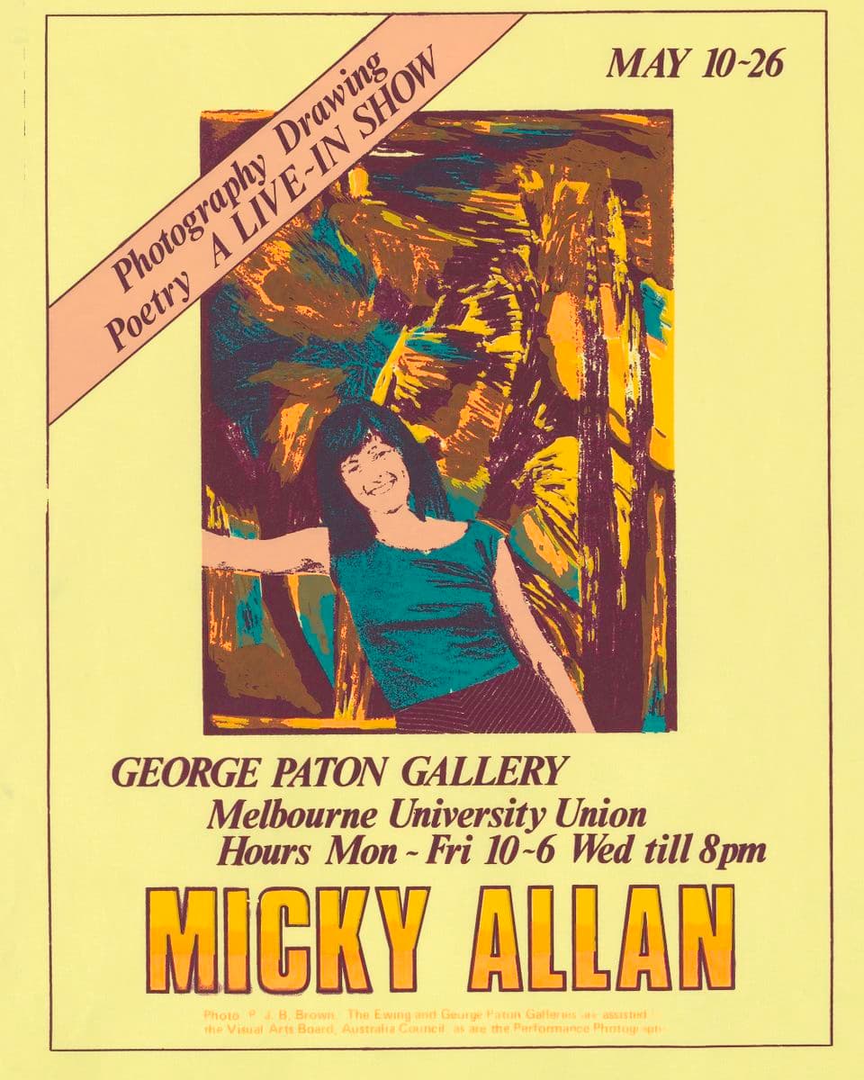 A postcard advertising an art exhibition