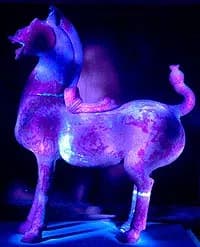 Ultraviolet image of Han dynasty 'Saddled horse'