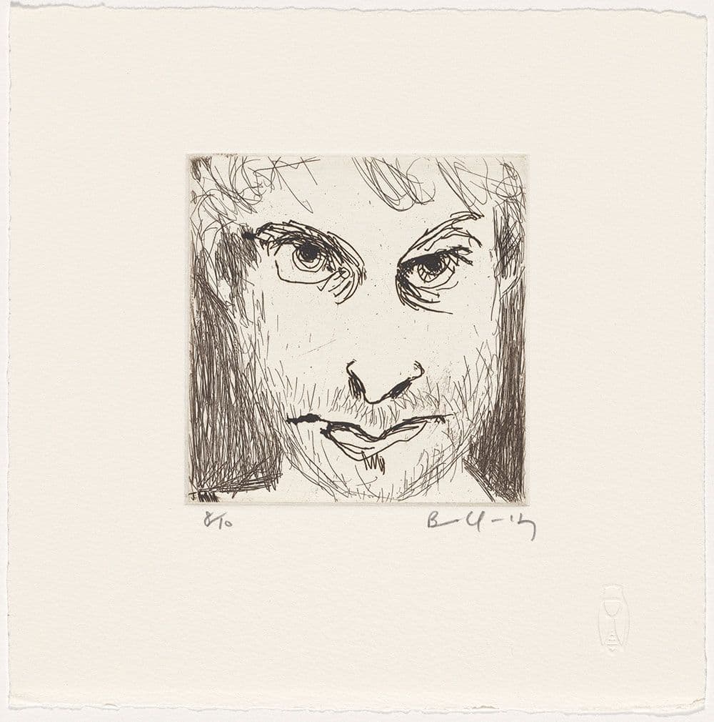 A drawing of a man