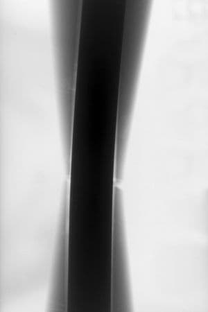 Black and white X-Ray detail of black sculpture