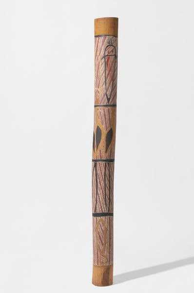 Traditional First Nations burial pole with Geese and catfish imagery