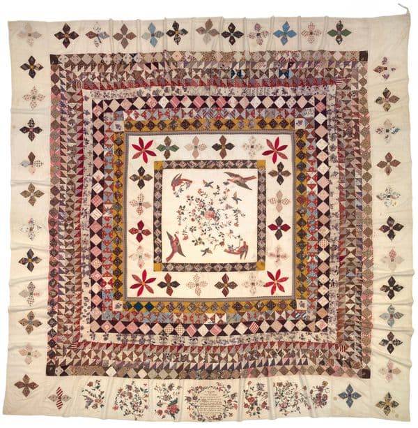 Photo of Square quilt with embroidery