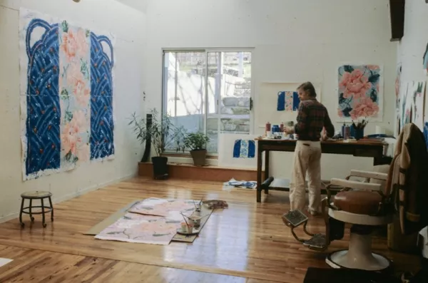 Robert Zakanitch working on ‘Hussy’ in the artist studio