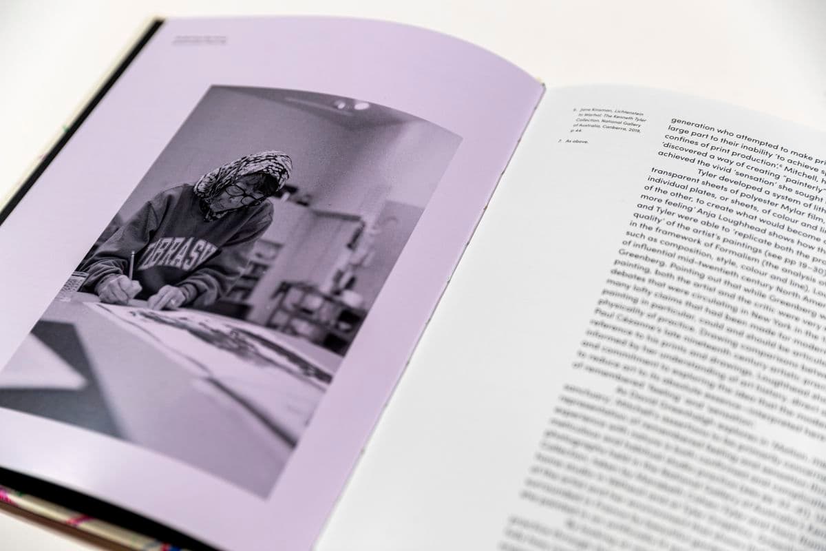 Photo of Inner contents of Joan Mitchell catalogue