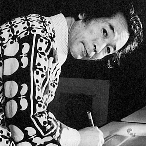 Black and White image of Rikio Takahashi painting