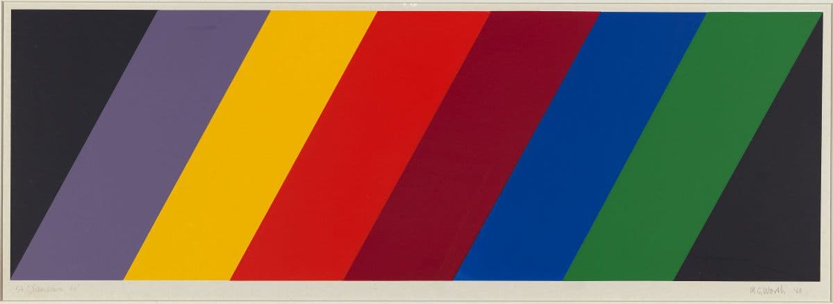 A colourful series of lines