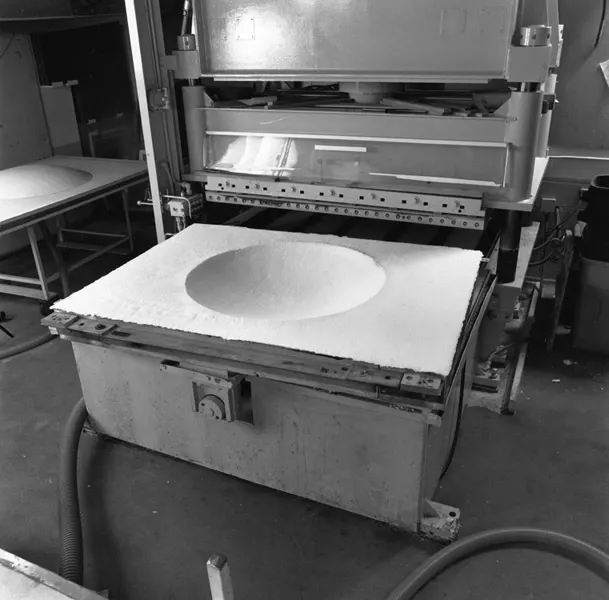 Black and white Pressed paper sheet with dome indent