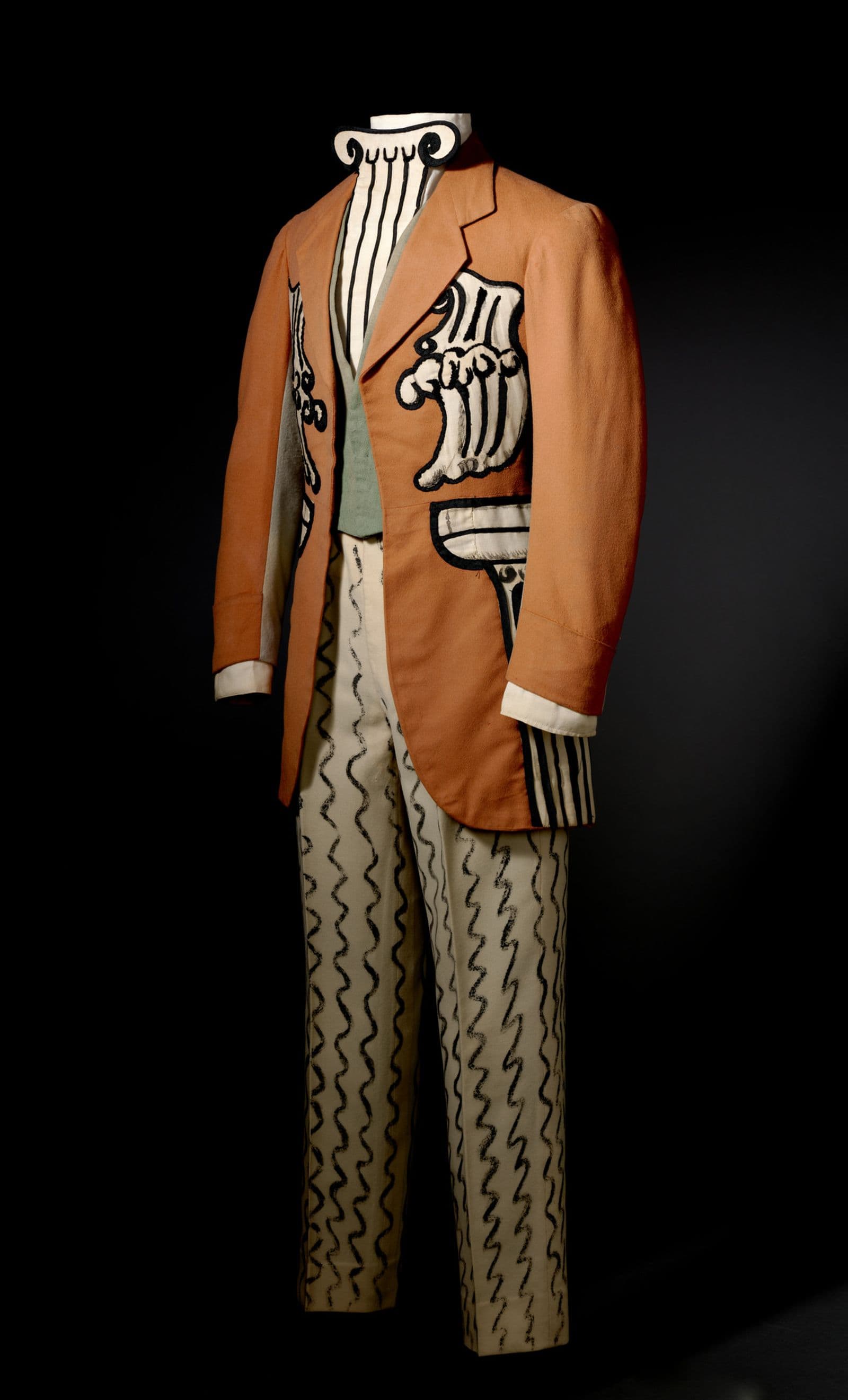 Photo of theatrical suit costume with column motif