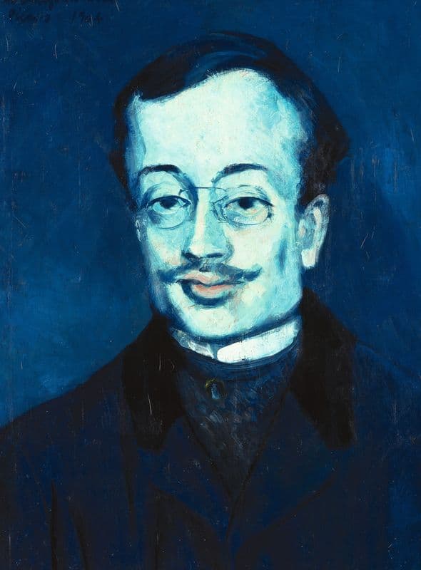 A man in blue