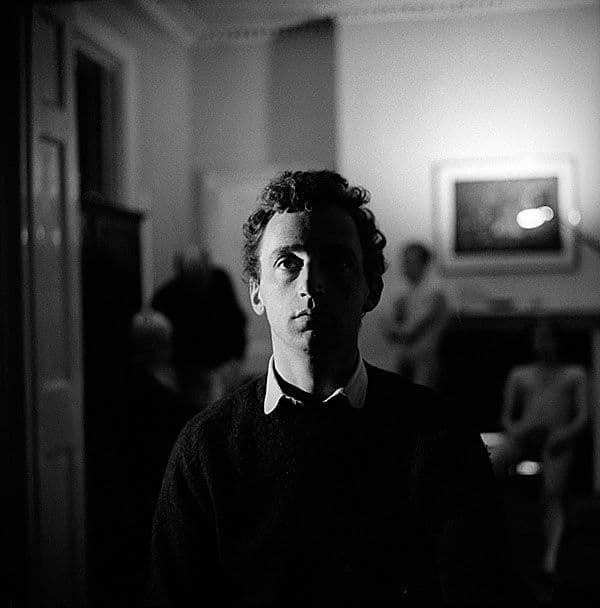 Black and white portrait photo of Patrick Procktor