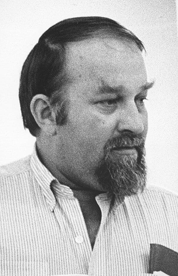 Black and white photograph of Edward Kienholz