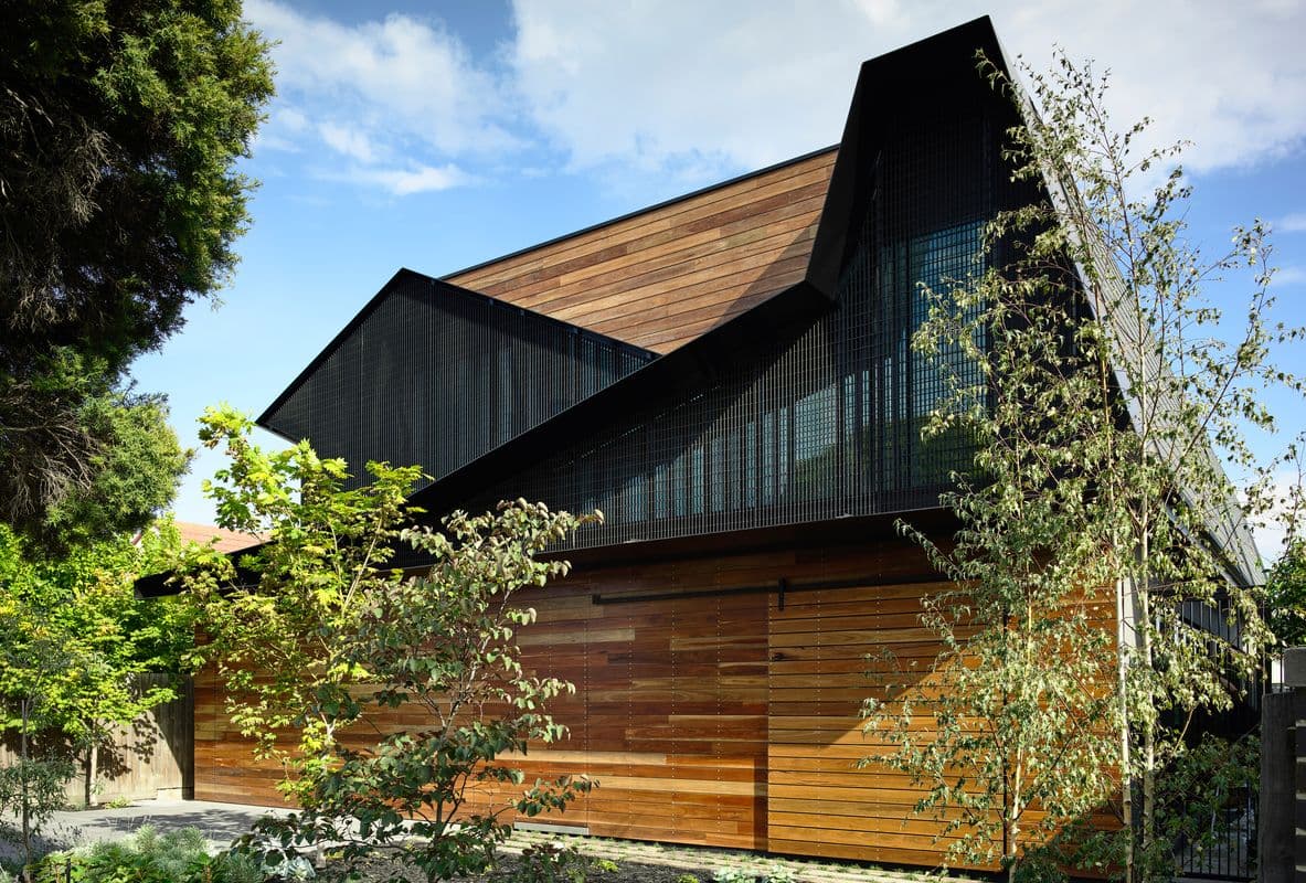 Photograph of wooden building exterior